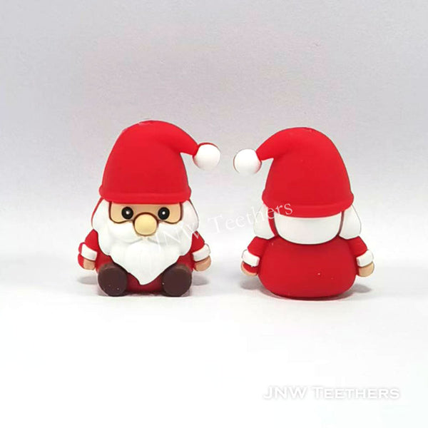 3D Christmas Santa silicone focal beads