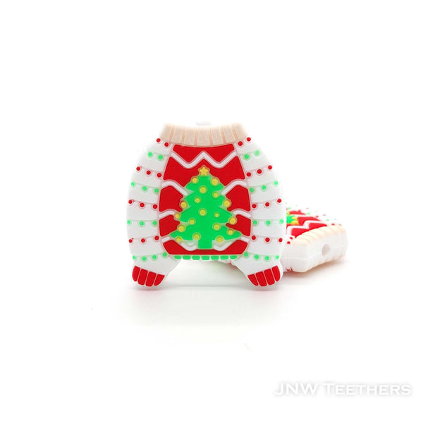 Christmas tree pattern sweater silicone focal beads