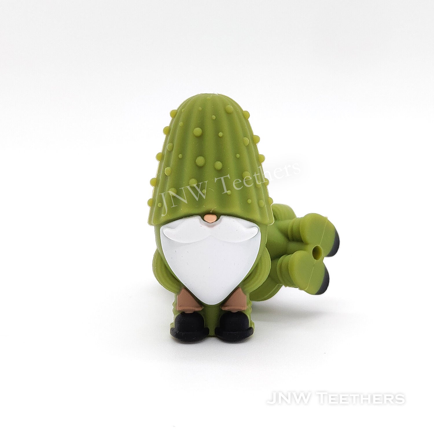 3D Cucumber gnome silicone focal beads