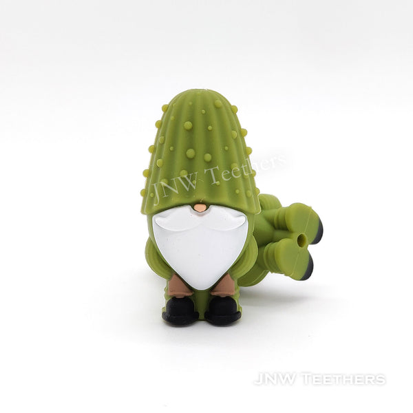 3D Cucumber gnome silicone focal beads