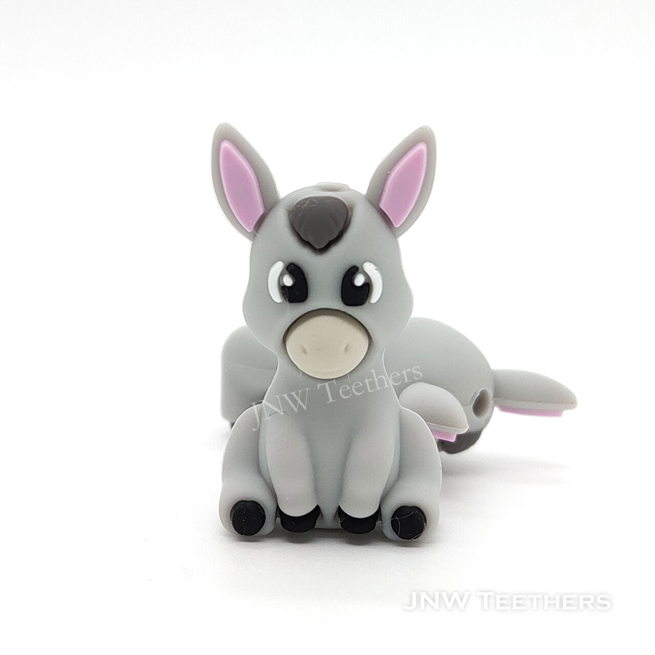 3D donkey silicone focal beads