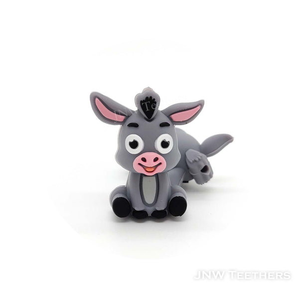 3D donkey silicone focal beads