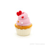 3D Cupcake silicone focal beads cream yellow