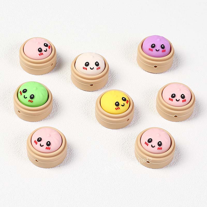 Perles en silicone 3D à motif panda