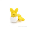 3D Easter new born bunny silicone focal beads yellow