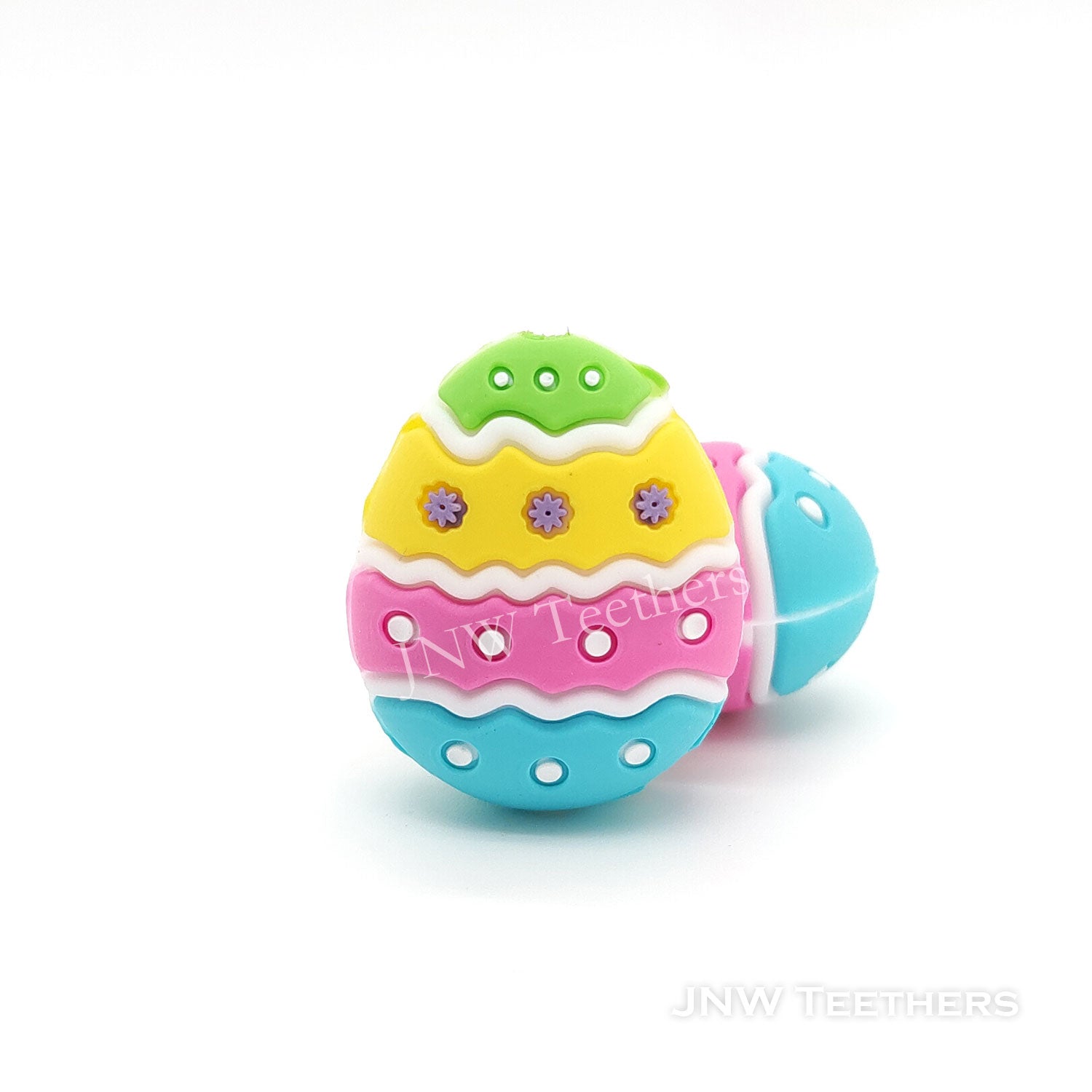 3D Easter eggs silicone focal beads yellow
