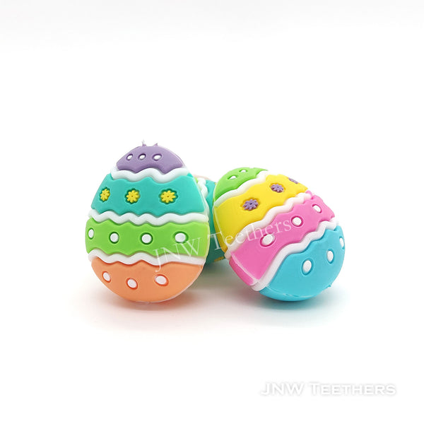 3D Easter eggs silicone focal beads