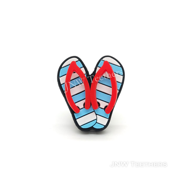 3D flip flop silicone focal beads