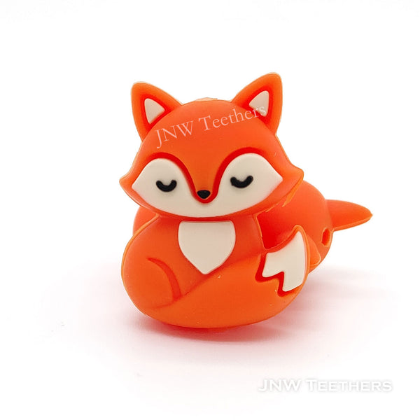 3D fox silicone focal beads
