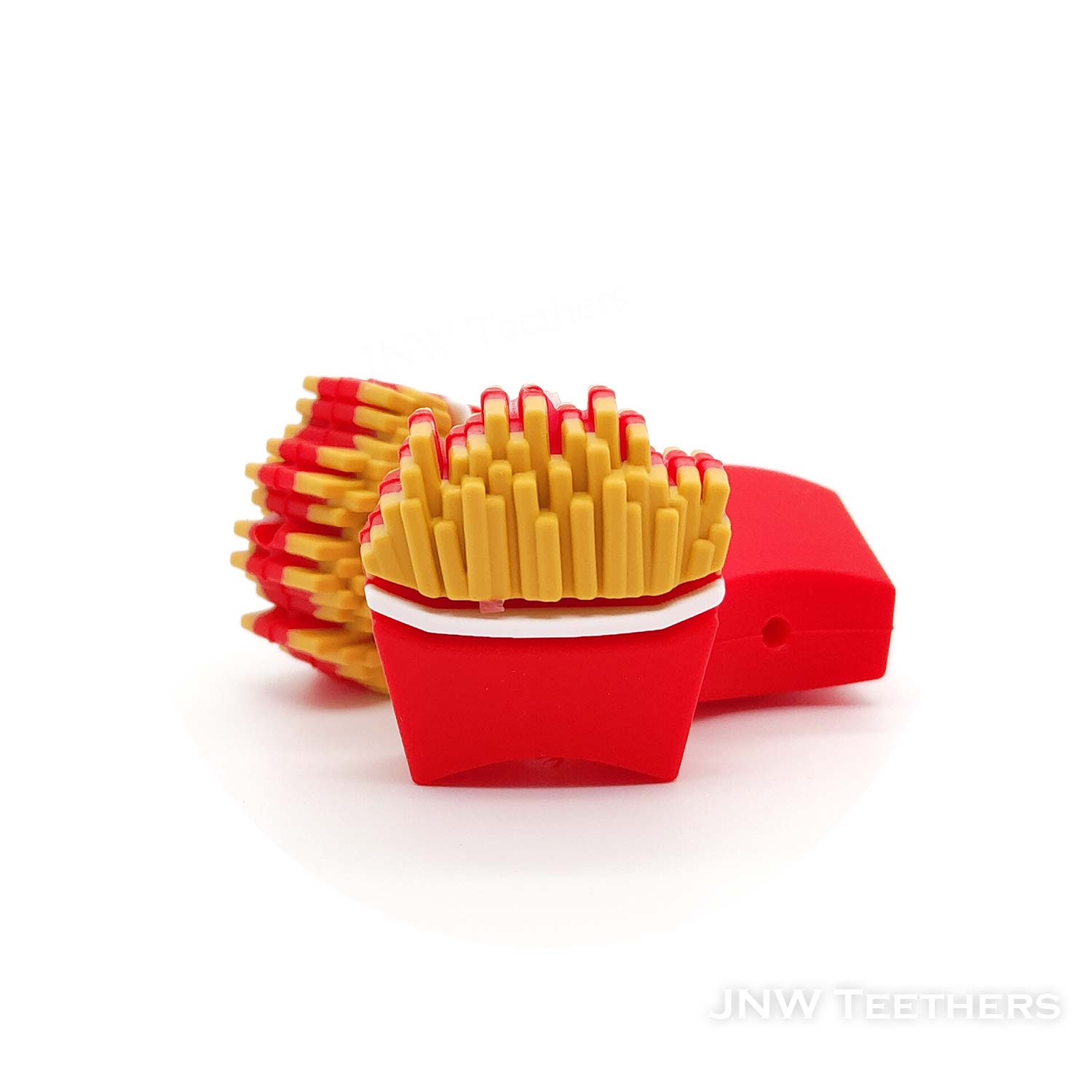 3D french fries silicone focal beads