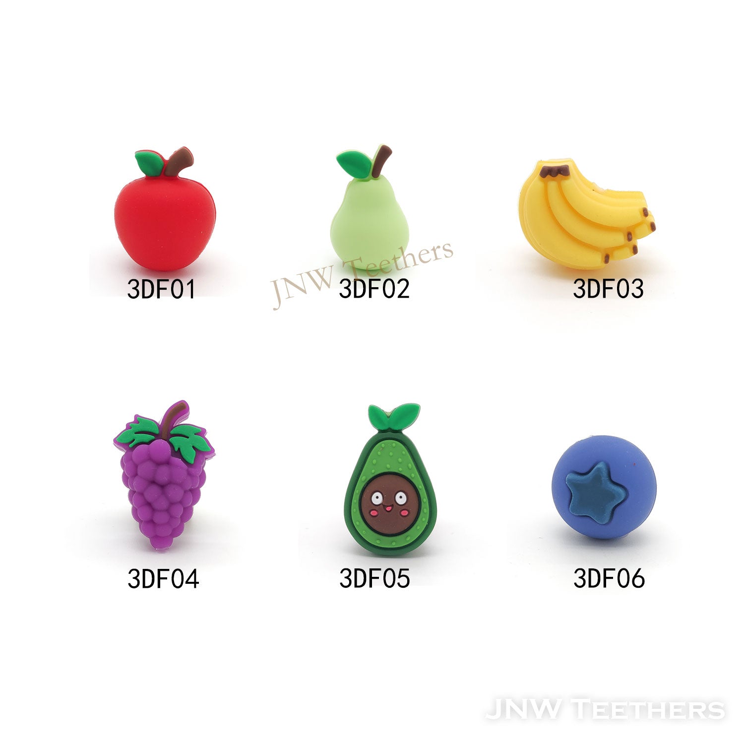 Fruit 3D Silicone Focal Beads for Pens Bracelet Fruit Character Beads