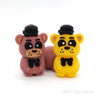 3D Gentlemen bear silicone focal beads