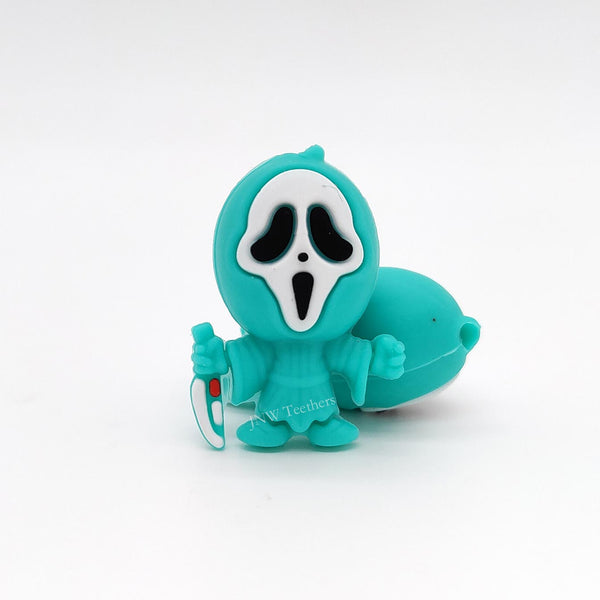 5pcs 3D Ghostface Silicone Focal Beads