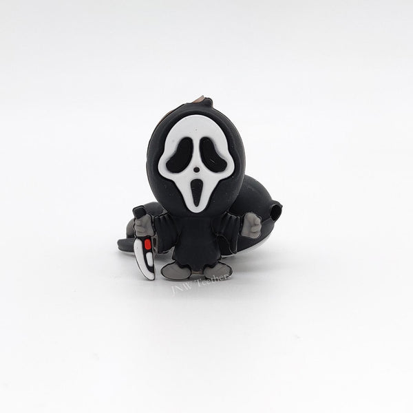 5pcs 3D Ghostface Silicone Focal Beads