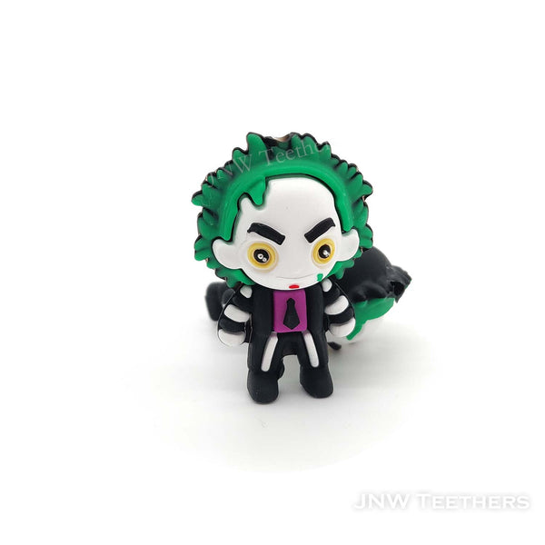 3D green hair monster silicone focal beads
