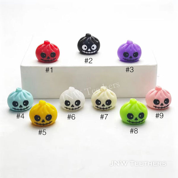3D Halloween steamed stuffed bun silicone focal beads