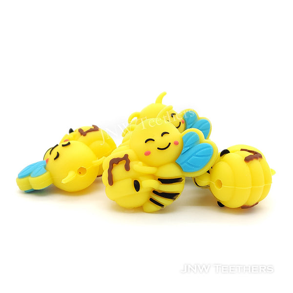 3D honey bee silicone focal beads