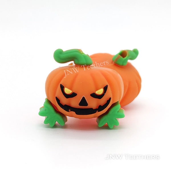 3D Horrible punmpkin silicone focal beads