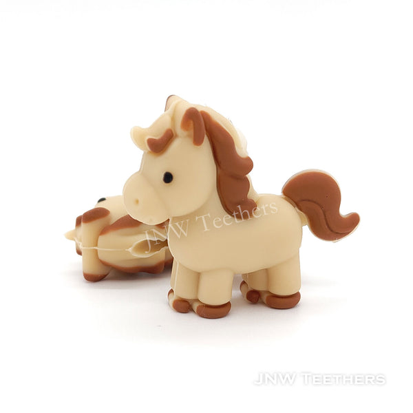 3D horse silicone focal beads