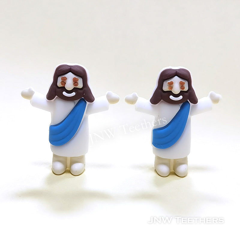 3D Jesus silicone focal beads