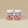 3D kitty cat silicone focal beads