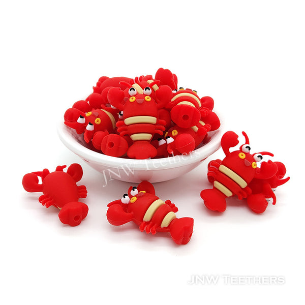 3D lobster silicone focal beads