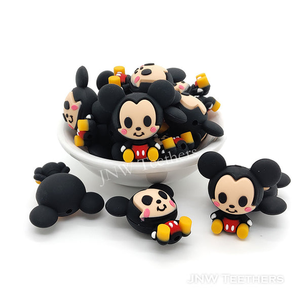 3D micki mouse silicone focal beads