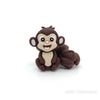 3D monkey silicone focal beads chocolate