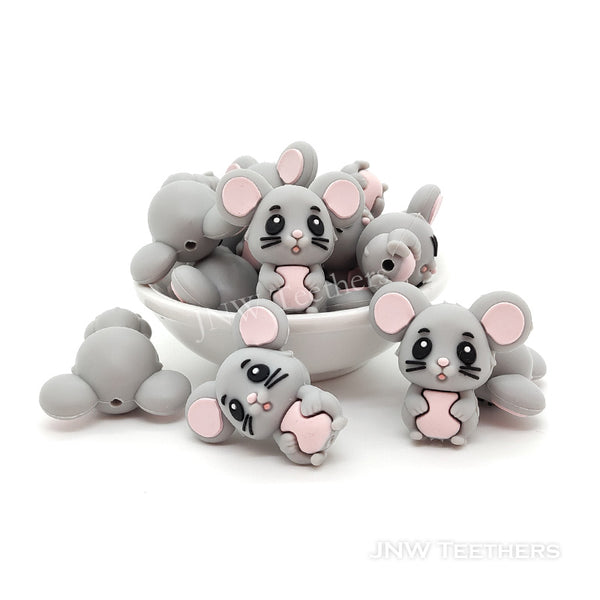 3D mouse silicone focal beads