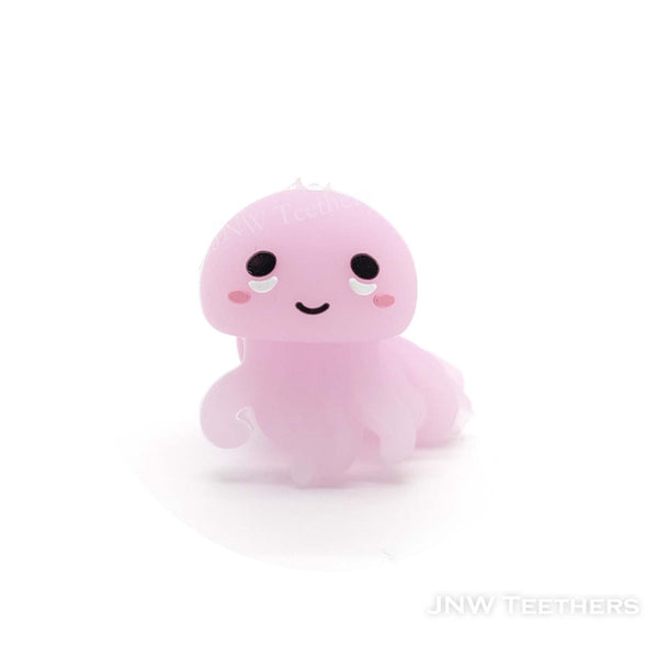 3D white dog silicone focal beads