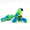3D Parrot silicone focal beads green