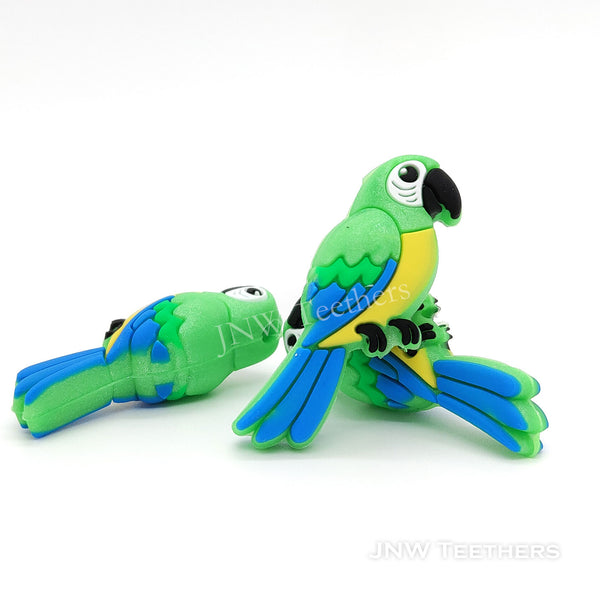 3D Parrot silicone focal beads