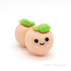 3D peach silicone focal beads peachy