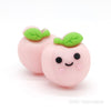 3D peach silicone focal beads pink