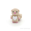 3D pig silicone focal beads beige