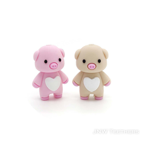 3D pig silicone focal beads