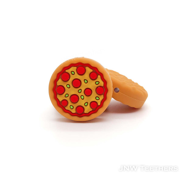 3D pizza silicone focal beads