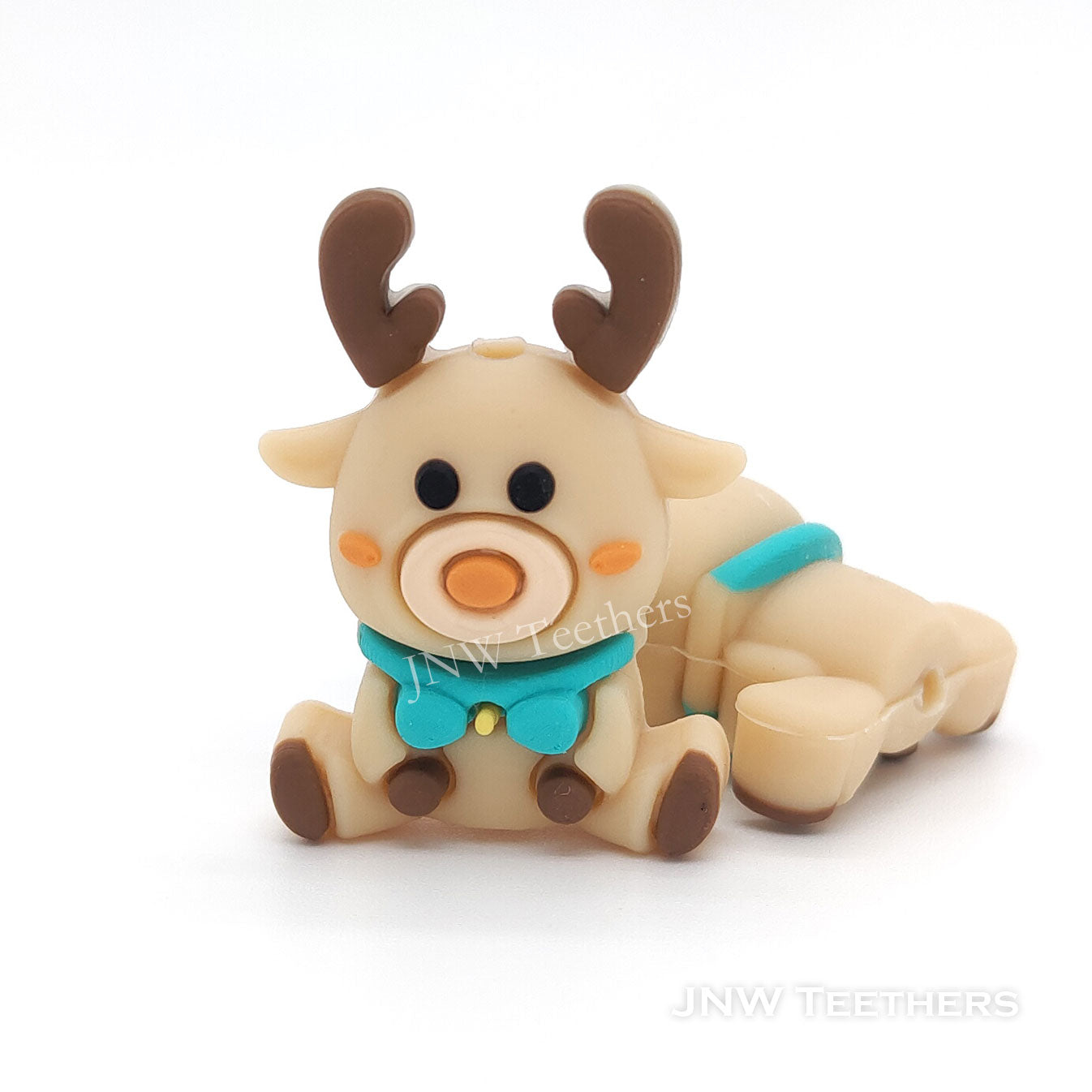 3D reindeer silicone focal beads