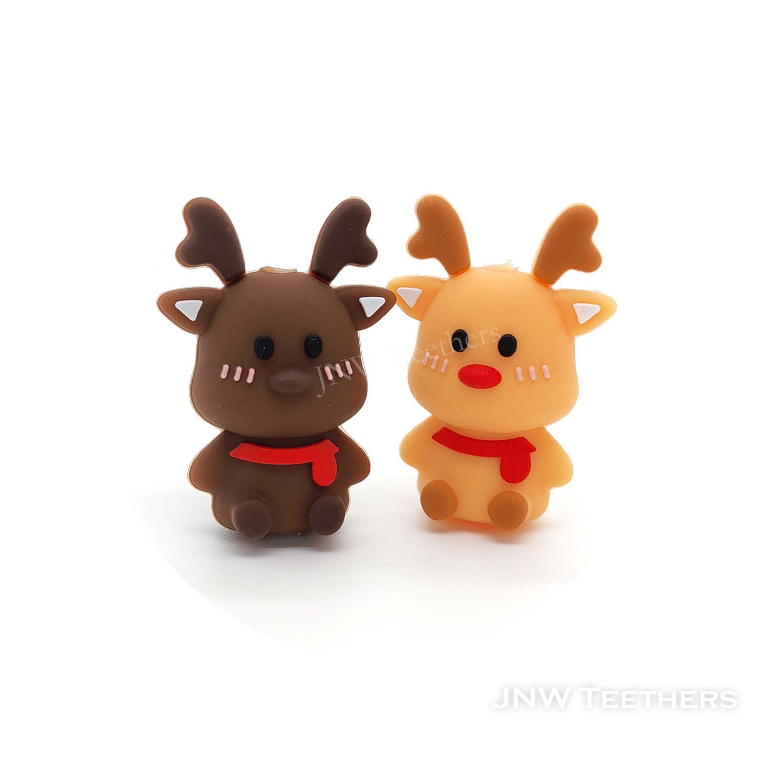3D reindeer silicone focal beads