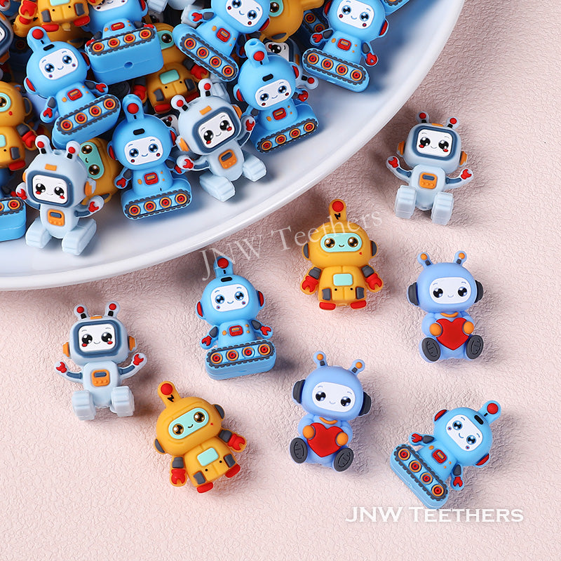 3D robots silicone focal beads