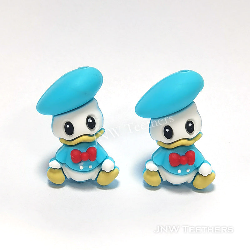 3D sailor Donal duck silicone focal beads