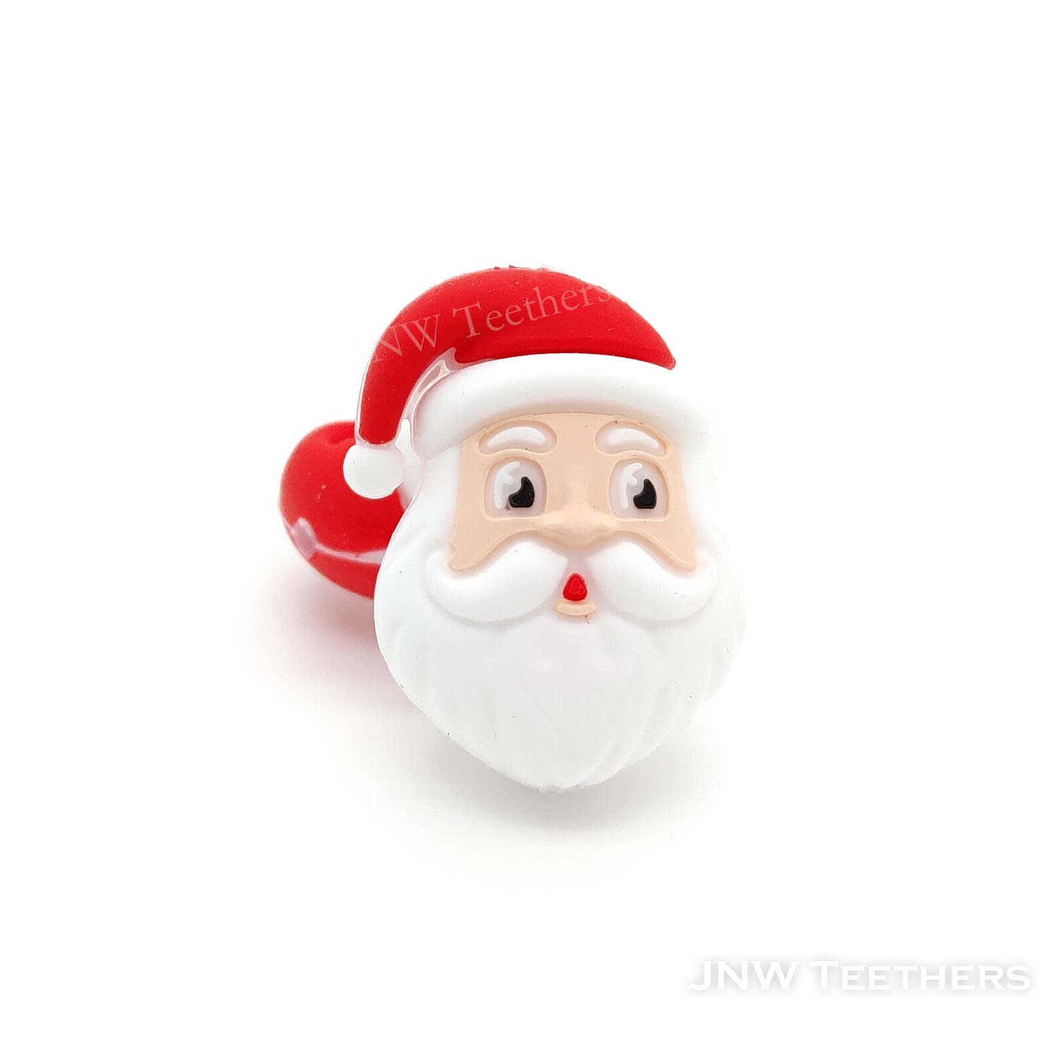 3D Santa Claus head silicone focal beads