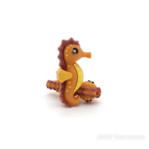 3D sea horse silicone focal beads