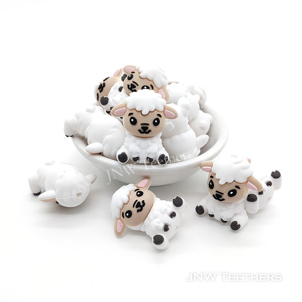 3D Sheep Silicone Focal Bead