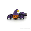 3D skull face bat silicone focal beads Orange