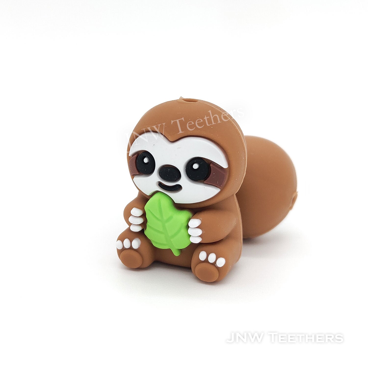 3D sloth silicone focal beads