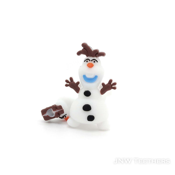 3D Snowman Olaf silicone focal beads