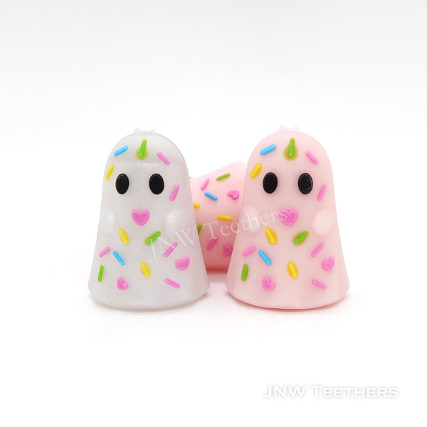 3D sprinkle ghost silicone focal beads