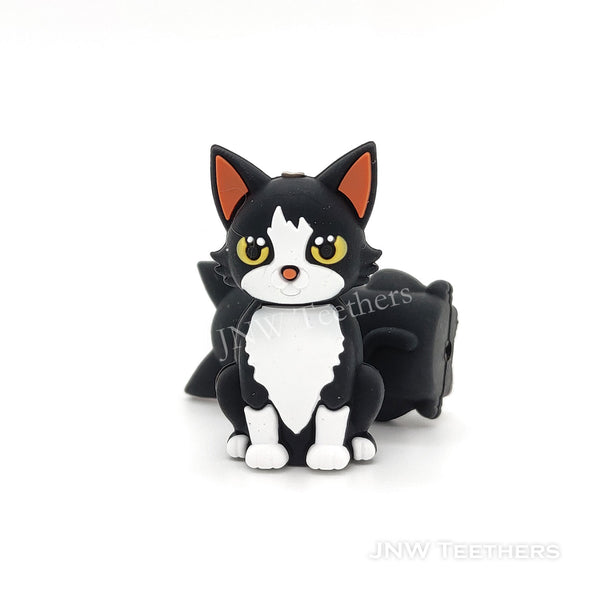 3D Standing cat silicone focal beads