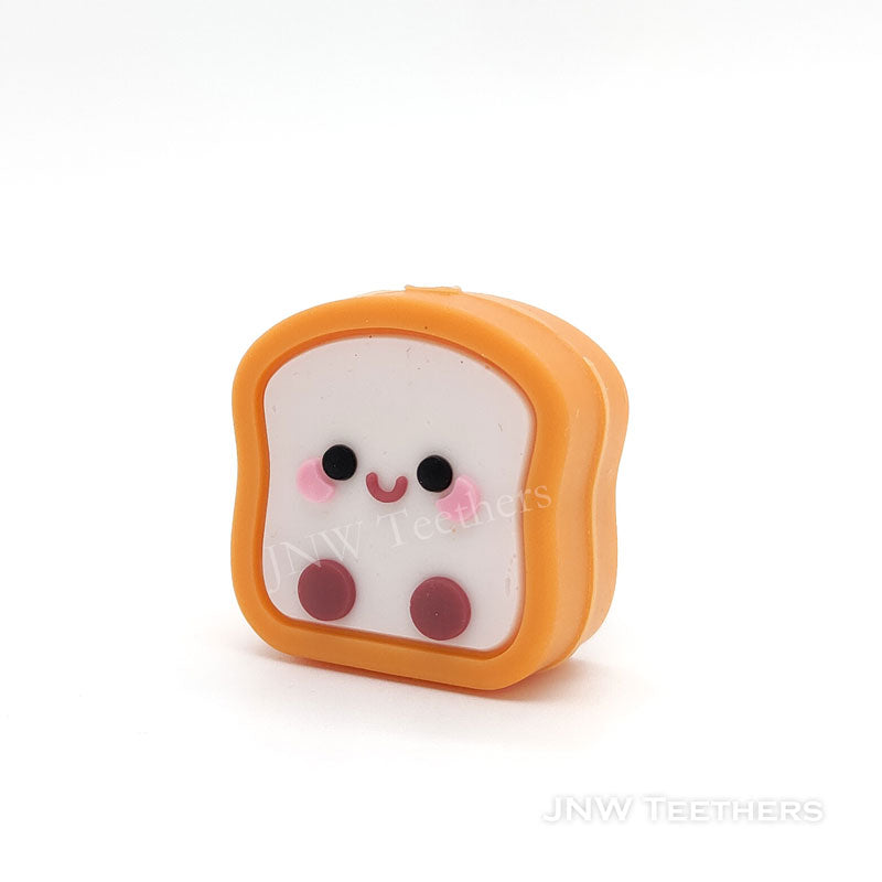 3D toast silicone focal beads